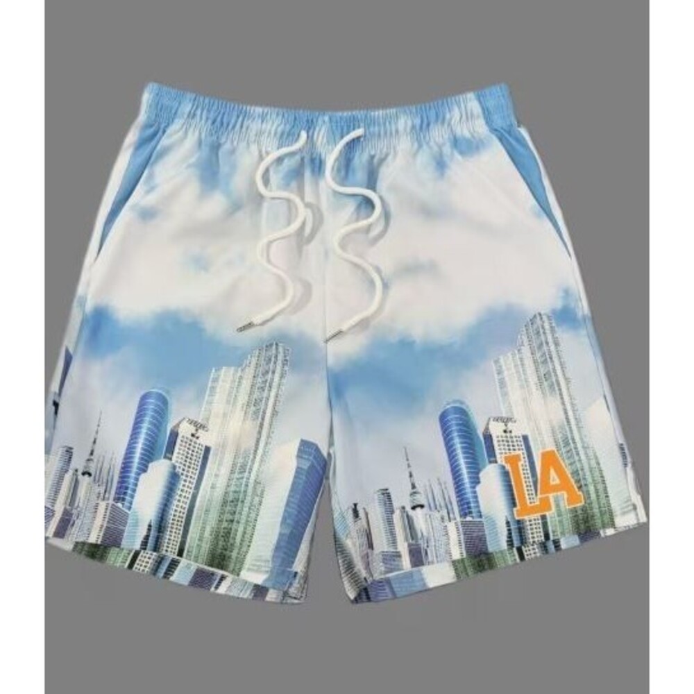 Men’s 3D Digital City View “LA” Print Summer Shorts – Pre-Owned Size XL (42)